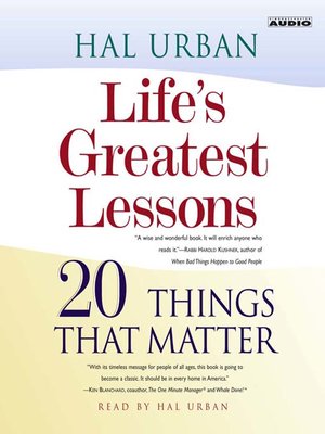 cover image of Life's Greatest Lessons